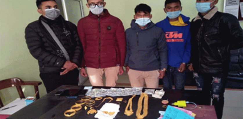 काभ्रेमा ३८ तोला सुन चोर्ने पाँच जना डिस्कोबाट प’क्राउ