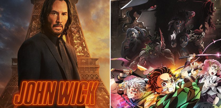 हलिउडको एक्सन फिल्म ‘जोन वीक ४’ र जापानी एनिमे ‘डेमन स्लेयर’ हलमा