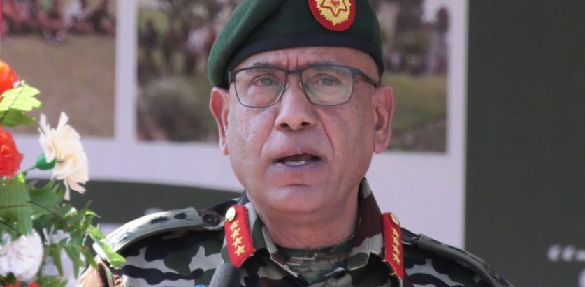 नेपाली सेनाको आकार स्वघोषित विज्ञले तोक्ने होइन : प्रधान सेनापति शर्मा