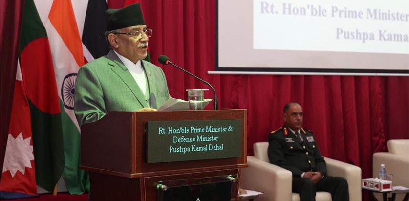 भूराजनीतिक अवस्थिति र शक्ति राष्ट्रको सामर्थ्यको वृद्धि प्रमुख सुरक्षा चुनौती : प्रधानमन्त्री प्रचण्ड