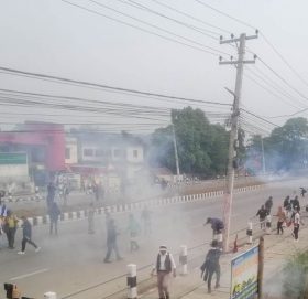 विराटनगरमा हवाइ फायर, चार प्रदर्शनकारी पक्राउ