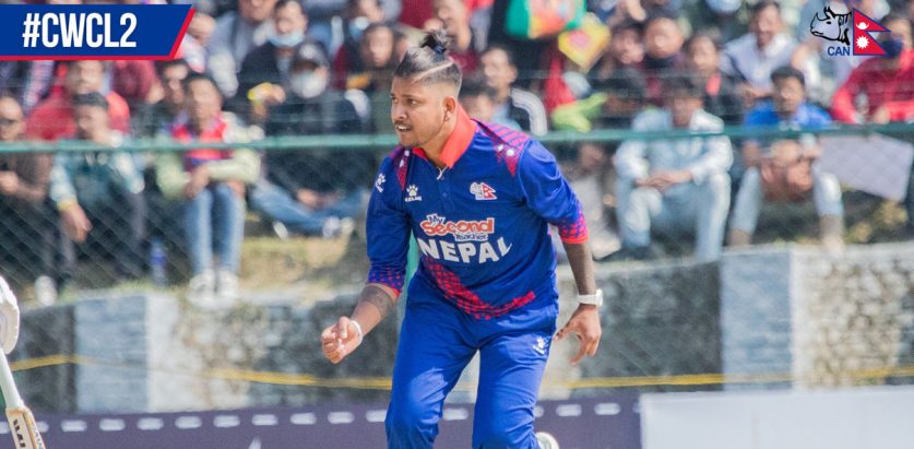 अर्धशतक बनाएर यूएईका कप्तान आउट,सन्दीपले लिए विकेट