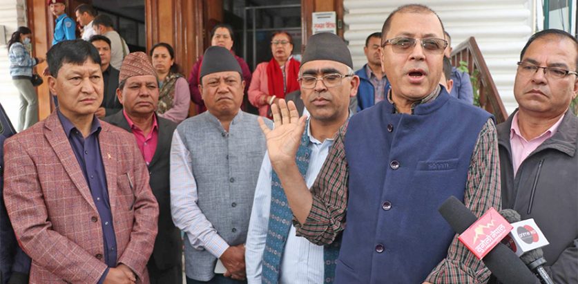 ओली सहभागी कार्यक्रममा हुलहुज्जत गर्नेलाई कारबाही गर्न एमालेको माग