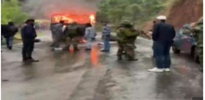 भारतीय सेनामाथि आक्रमण, पाँच जनाको मृत्यु