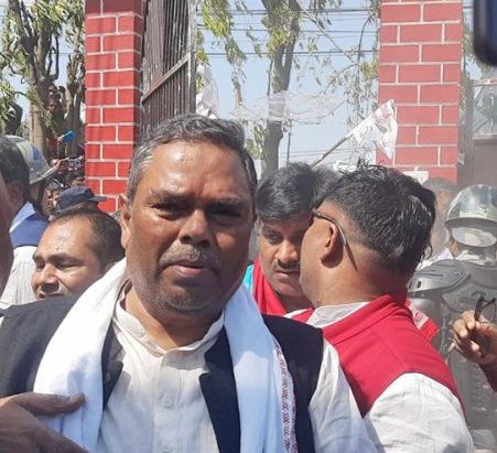 बारा २ मा  मनोनयन दर्ता गरे जसपाका अध्यक्ष उपेन्द्र यादवले