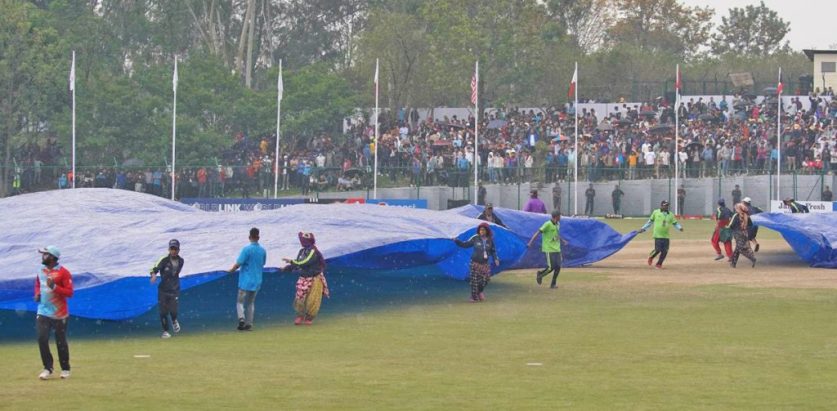 वर्षाका कारण नेपाल र कुवेतबीचको खेल फेरि रोकियो