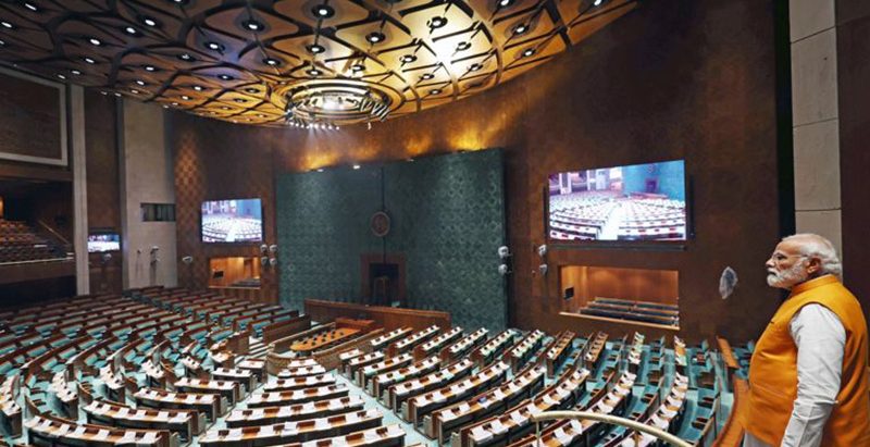मोदीले गरे नयाँ संसद् भवनको उद्घाटन