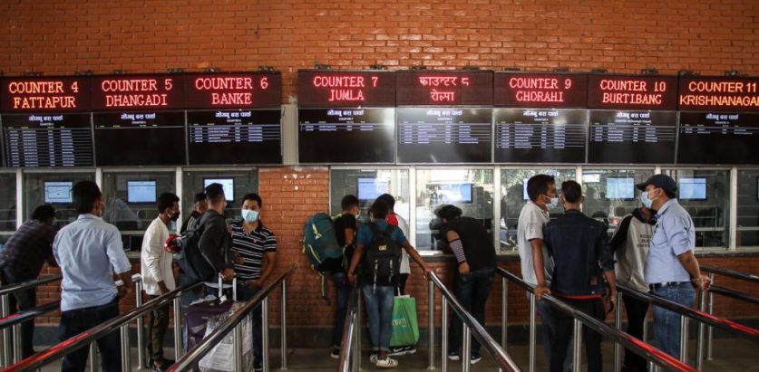 नयाँ बसपार्कमा मात्रै लामो दूरी चल्ने गाडीको काउन्टर