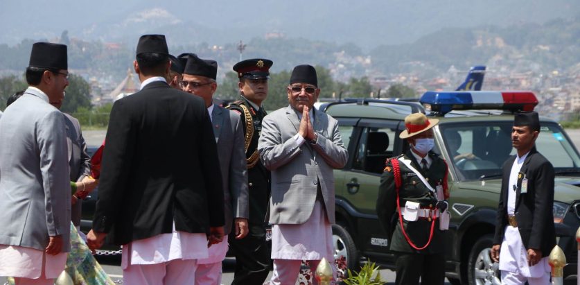 त्रिभुुवन विमानस्थलबाट प्रधानमन्त्रीको बिदाइका केहि झलकहरु