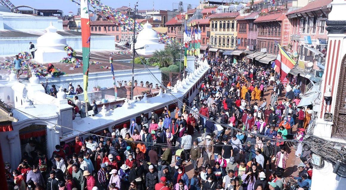 बौद्ध तीर्थस्थलमा घुइँचो