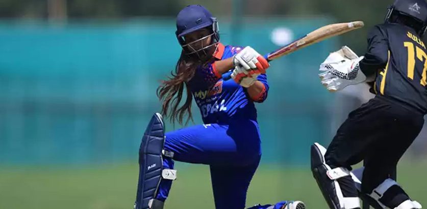 महिला टी-२० शृखंला जित्न नेपालले ११० रनको पायो लक्ष्य