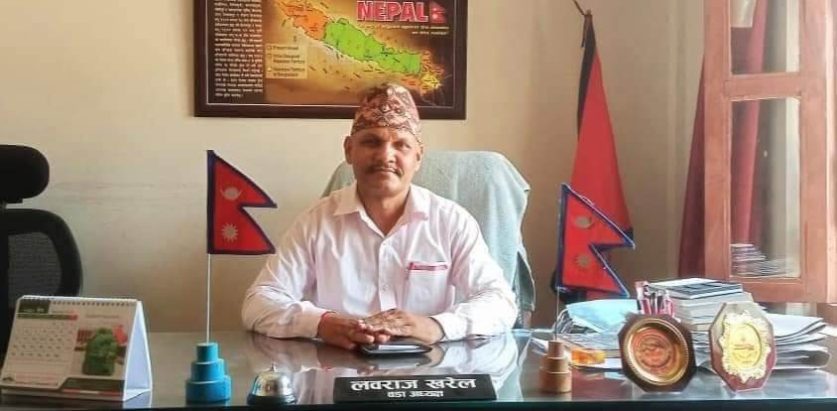 राप्ती सोनारी-६ का वडाध्यक्ष खरेलले आफ्नो कार्यकक्षमा राखे ग्रेटर नेपालको नक्सा