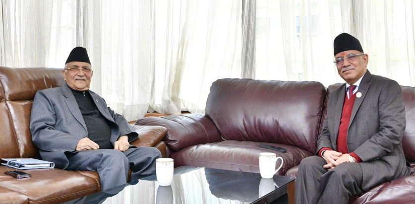 प्रचण्ड र ओलीबीच संसदको अवरोध हटाउनेबारे छलफल