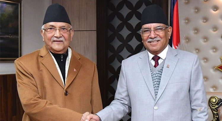 प्रचण्ड र ओलीबीच भेटवार्ता