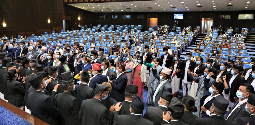 प्रतिनिधिसभाहल एमालेको नाराबाजीमा व्यस्त