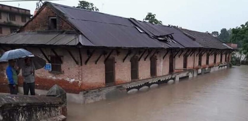 बाढी र पहिरोले भक्तपुर क्षतिग्रस्त