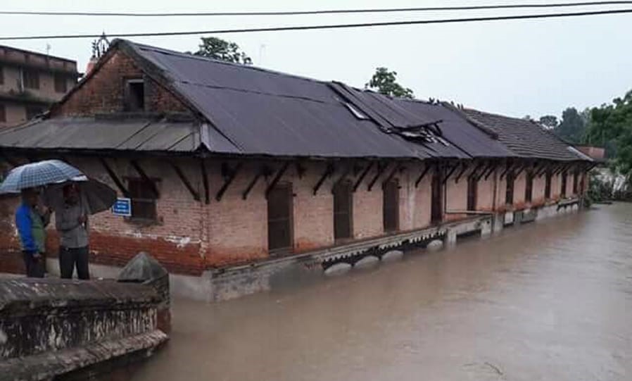 बाढी र पहिरोले भक्तपुर क्षतिग्रस्त