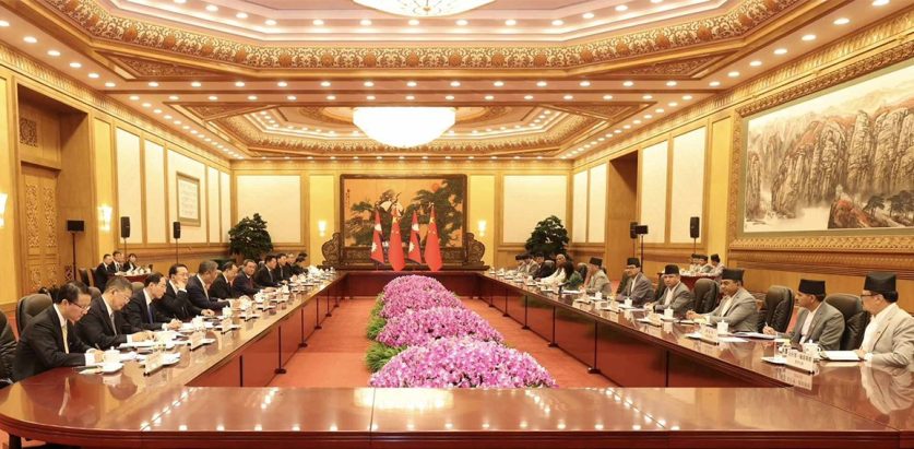 द्विपक्षीय नेपाल र चीनबीच भेटवार्ता जारी