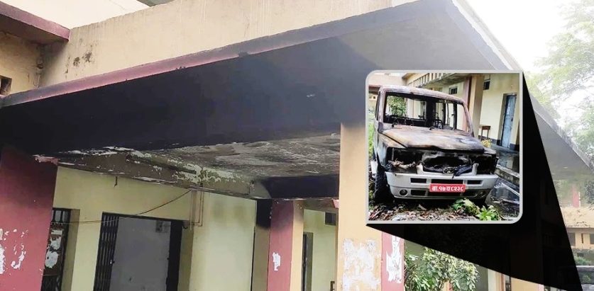 प्राध्यापककी छोरीलाई पास गराउन उत्तर पुस्तिका परिवर्तन गरेको आरोप, विद्यार्थीले जलाए गाडी