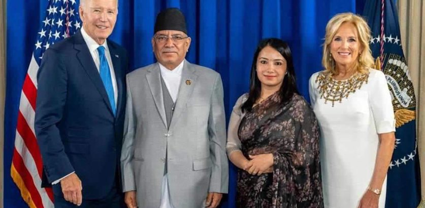 प्रधानमन्त्री प्रचण्ड र अमेरिकी राष्ट्रपतिबीच साइड लाइन वार्ता