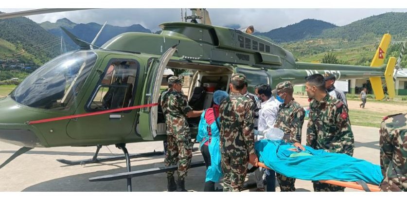 सुत्केरीको हेलिकोप्टरमार्फत उद्धार