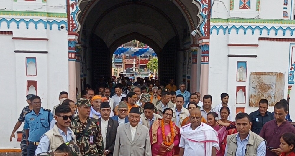 जानकी मन्दिरमा राष्ट्रपतिद्वारा विशेष पूजा अर्चना