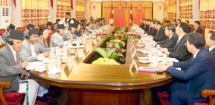 चीनमा प्रधानमन्त्री दाहालसंग द्विपक्षीय वार्ता सुरु