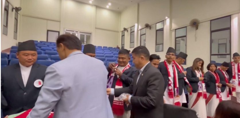 चौथो एसियाली पारा खेलकुदमा सहभागी हुने नेपाली टोलीको बिदाइ