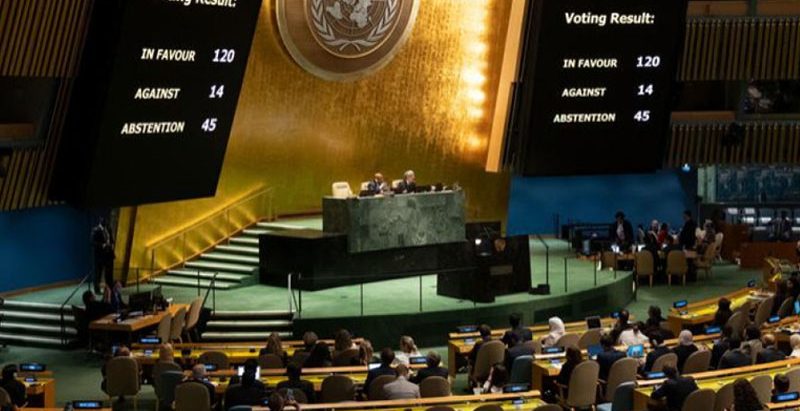 नेपालसहित १२० देश गाजामा युद्धविरामको पक्षमा