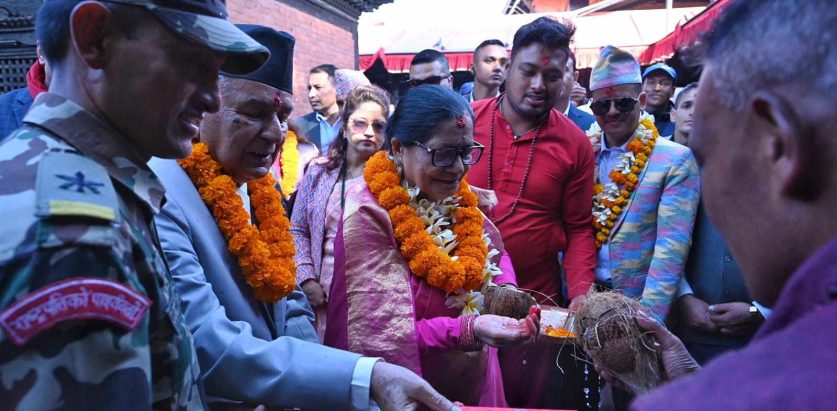 राष्ट्रपति पौडेलले गरे पलाञ्चोक भगवतीको पूजाअर्चना