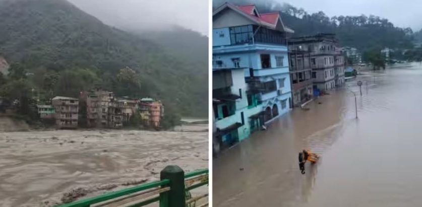 सिक्किममा बाढीले १४ को मृत्यु १०२ जना बेपत्ता