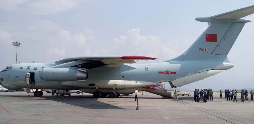 राहतका सामान लिएर चिनियाँ जहाज पोखरा आउँदै