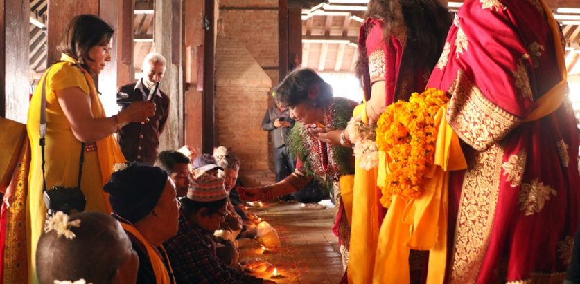 काष्ठमण्डपमा अञ्जली दिदीको सामूहिक भाइटीका