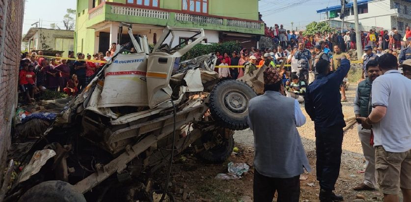 नवलपुरमा जीप दुर्घटना हुँदा ६ जनाको ज्यान गयो
