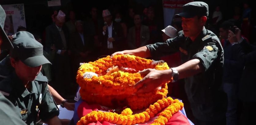 ‘पुतली बाजे’ को पार्थिव शरीर अन्तिम श्रद्धाञ्जलीका लागि राखियो