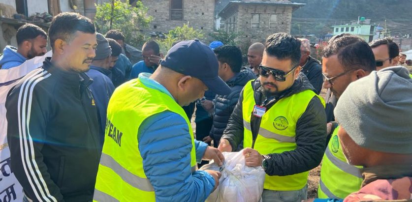 एनआरएनएद्धारा जाजरकोट र रुकुम पश्चिममा राहत वितरण