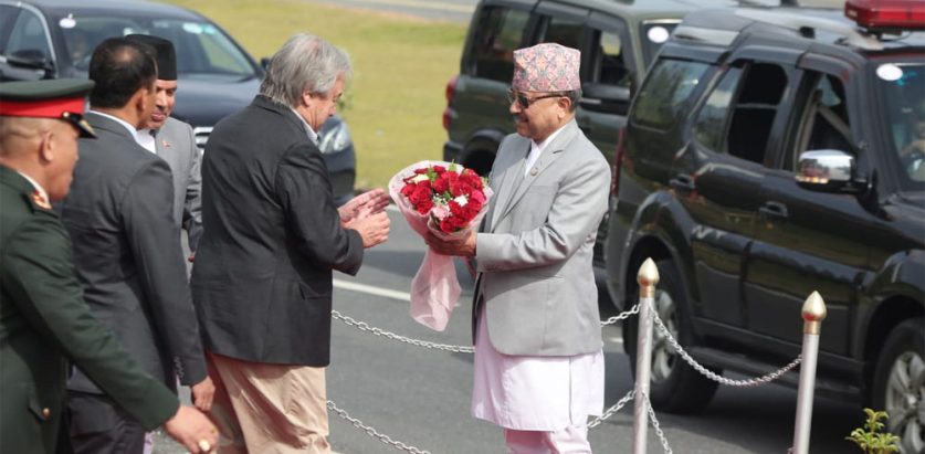 राष्ट्रसंघका महासचिव गुटेरेस नेपालबाट प्रस्थान
