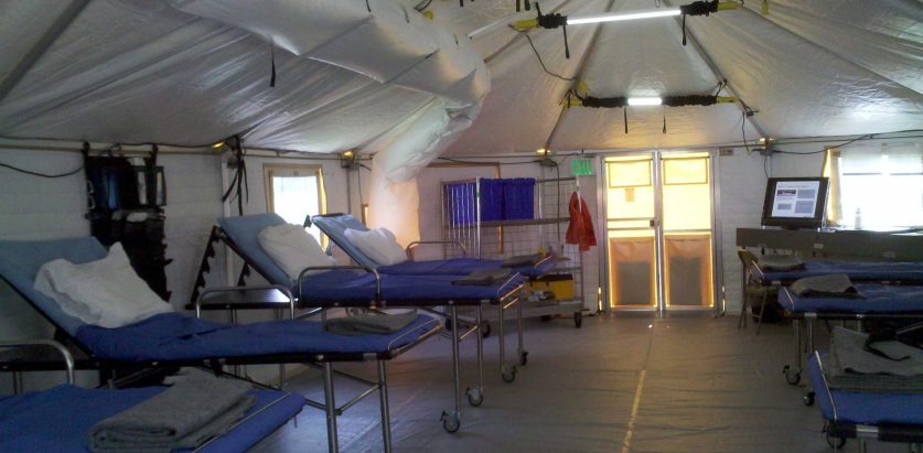 स्वास्थ्य संस्थाका भवन क्षतिग्रस्त भएपछि टेन्टबाट सेवा