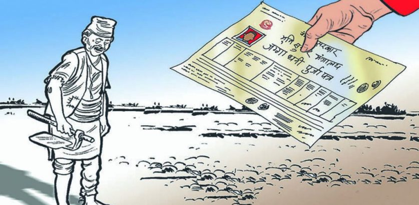 मिक्वाखोलाका भूमिहीनलाई निस्सा वितरण