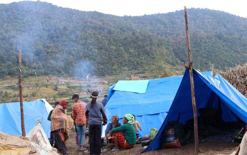 भूकम्प पिडित सुत्केरी, वृद्धवृद्धाहरु चिसोको मारमा