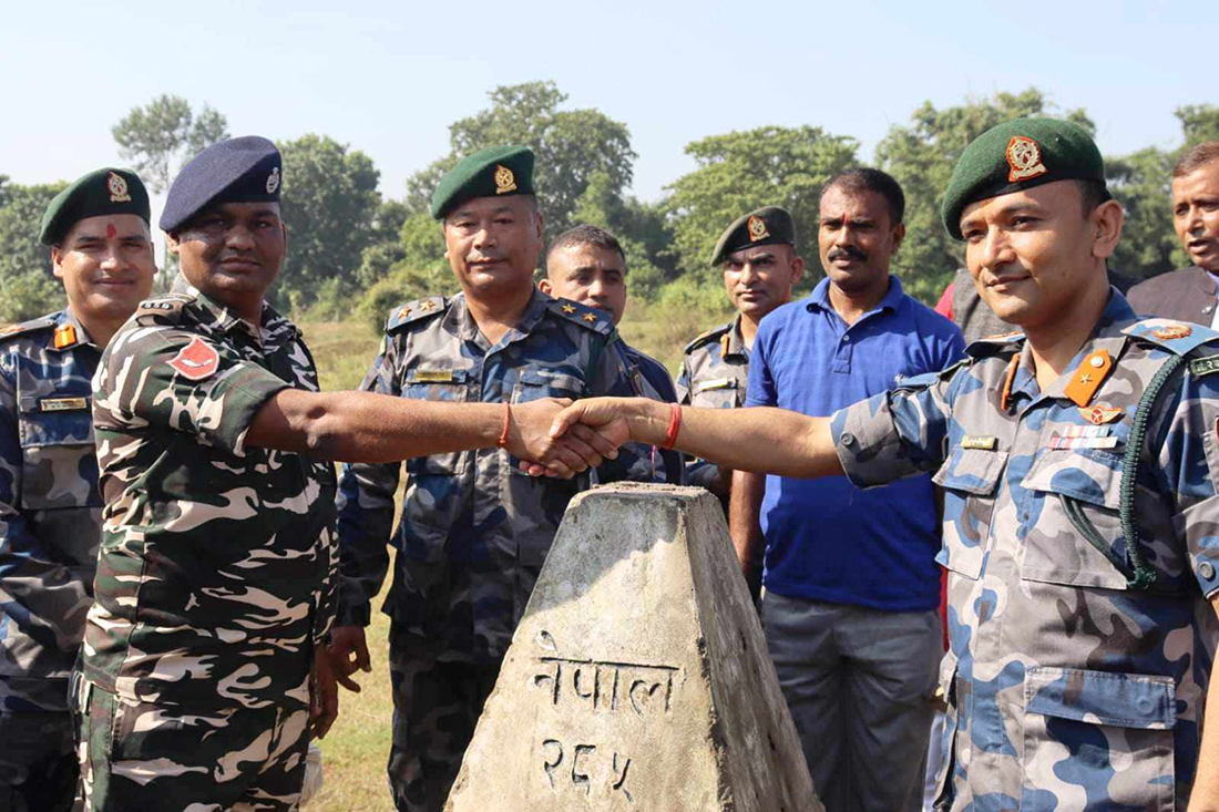 मधेस प्रदेशमा दशगजा क्षेत्रका सीमास्तम्भ मर्मत सुरु