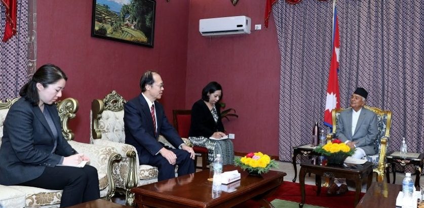 राष्ट्रपतिसँग जापानी राजदूतको शिष्टाचार भेट