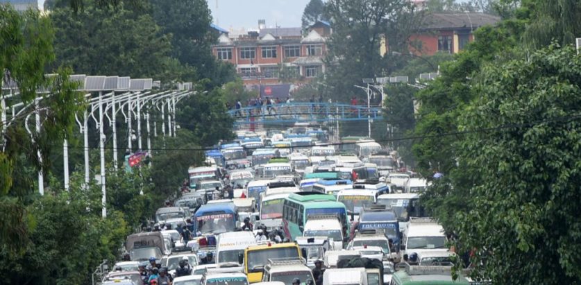 रंगशालाको दीक्षान्त समारोहले गराएको ट्राफिक जाम