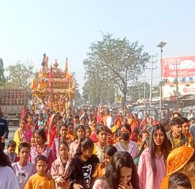 सुनसरीको इनरुवामा  विवाहपञ्चमीको अवसरमा रथयात्रा
