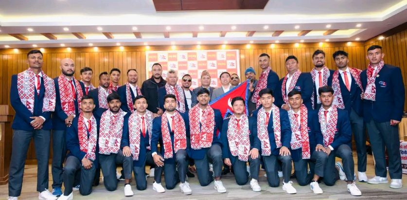 यु -१९ विश्वकप खेल्न जाने नेपाली टाेलीकाे बिदाइ