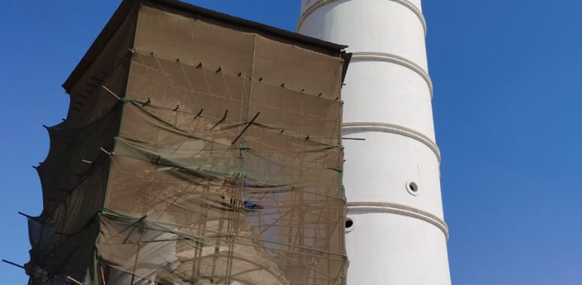 धरहरा निर्माण कछुवा गतिमा, भौतिक प्रगति ९२ प्रतिशत