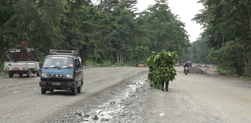 धरान–इटहरी सडक निर्माण सुस्त गतिमा