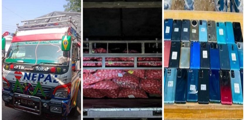 धनुषामा एक सय ५२ बोरा प्याज र ३२ थान मोबाइल बरामद