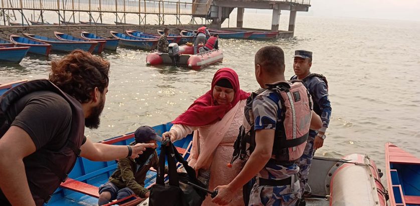 फेवातालमा डुंगा दुर्घटनामा परेका पाँच जनाको सकुशल उद्धार