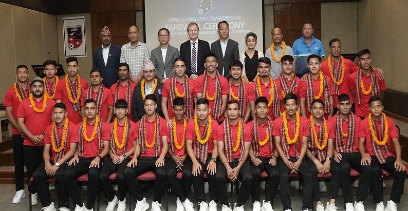 नेपाली राष्ट्रिय फुटबल टोली मैत्रीपूर्ण खेलका लागि आज इङ्ग्ल्यान्ड जाँदै